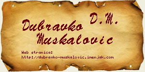 Dubravko Muskalović vizit kartica
